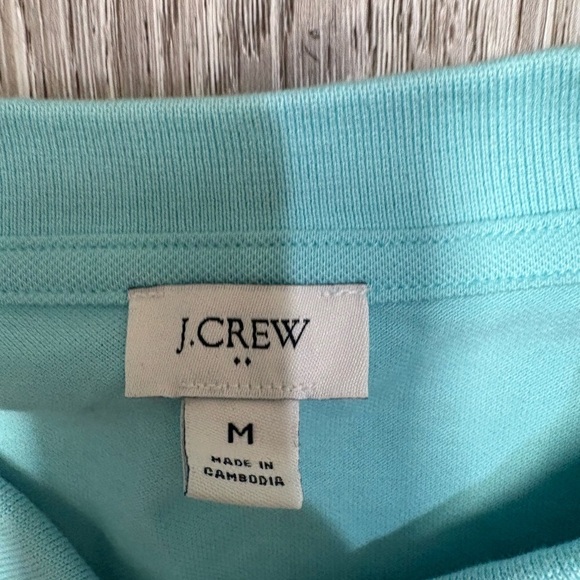 J. Crew Aqua Blue Crew Neck Shirt - Picture 3 of 9
